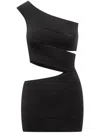 Dsquared2 Black Stretch Knit Bandage Dress In Black