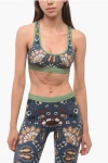 Dsquared2 Bandana Motif Sport Bra In Green