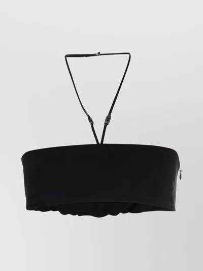 Dsquared2 Bandeau Backless Top Strap Detail In Black