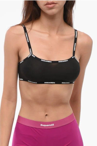 Dsquared2 Bandeau Bra With Logoed Trim