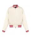 Dsquared2 Baseball 80's Pinstriped Bomber Jacket In Pink