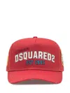 Dsquared2 Logo-print Distressed Baseball Cap In Red