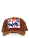 Dsquared2 Logo-patch Baseball Cap In Beige
