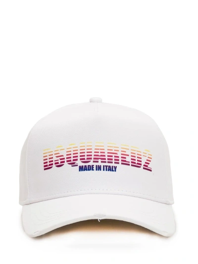 Dsquared2 Baseball Cap In Bianco