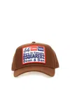 Dsquared2 Logo-patch Baseball Cap In Brown