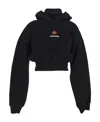 Dsquared2 Baseball-cap Cotton Cropped Hoodie In Black