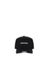 Dsquared2 Black Cotton Cap With Embroidered Logo In Black
