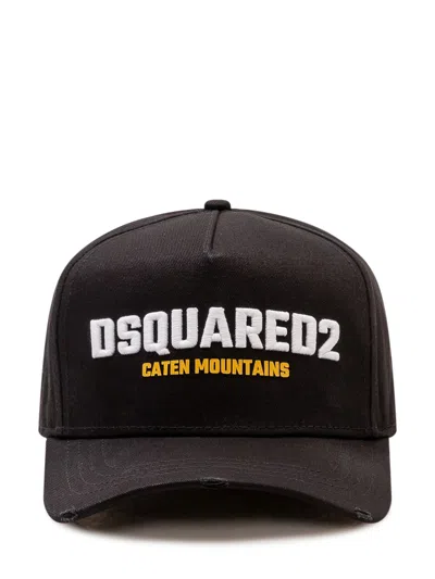 Dsquared2 Baseball Cap In Gabardine In Nero