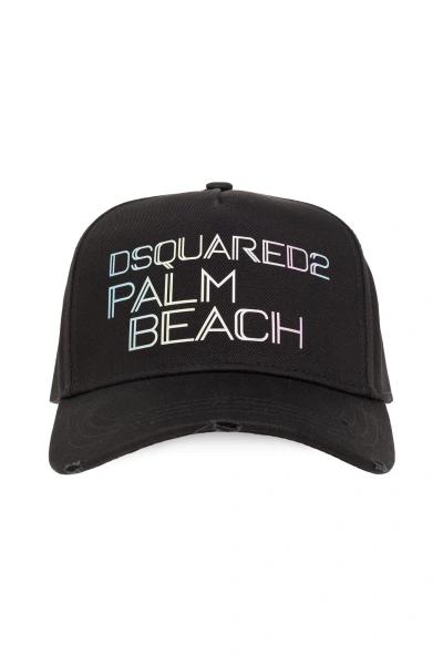Dsquared2 Logo-print Cotton Baseball Cap In Black