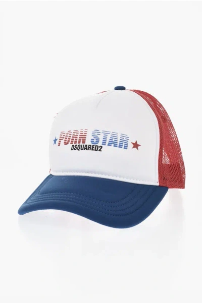 Dsquared2 Baseball Cap Rocco With Mesh Insert In White