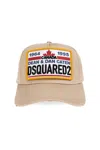 Dsquared2 Beige Structured Cap With Logo Patch In Neutral