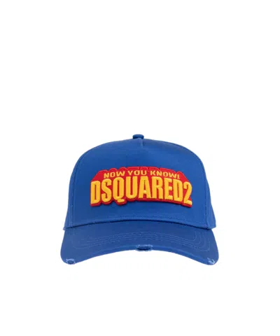 Dsquared2 Baseball Cap With Curved Brim In Blue