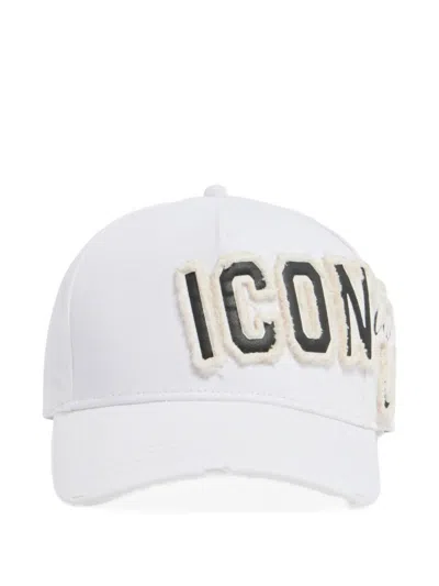 Dsquared2 Baseball Cap With Curved Brim In White