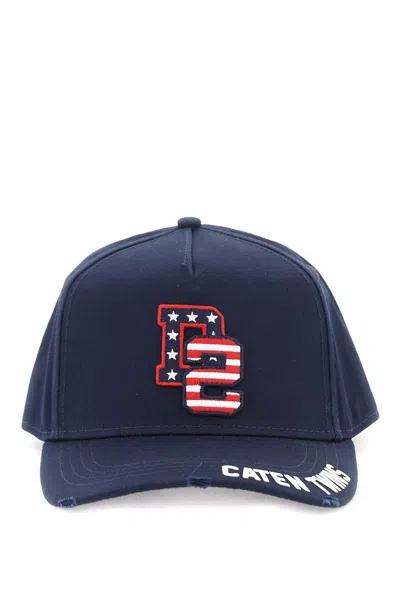 DSQUARED2 BASEBALL CAP WITH EMBROIDERED PATCH