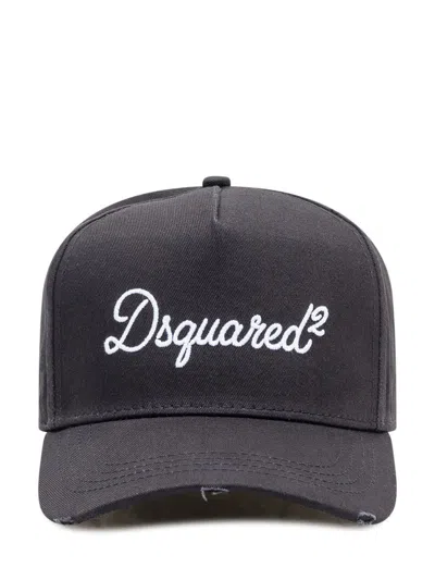Dsquared2 Baseball Cap With Front Embroidery In Black