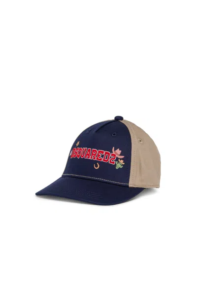 Dsquared2 Kids' Baseball Cap With Logo In Blue