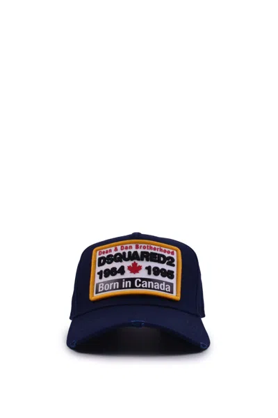 Dsquared2 Baseball Cap With Logo Patch In Blue
