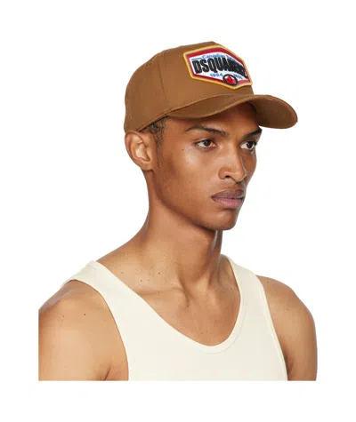 Dsquared2 Baseball Cap With Logo Patch In Brown