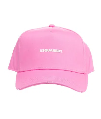 Dsquared2 Logo-print Baseball Cap In Pink