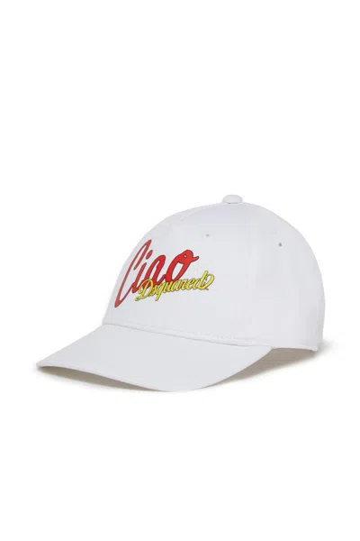 Dsquared2 Kids' Baseball Cap With Logo In White