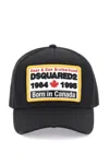 Dsquared2 Logo-patch Cotton Baseball Cap In Black