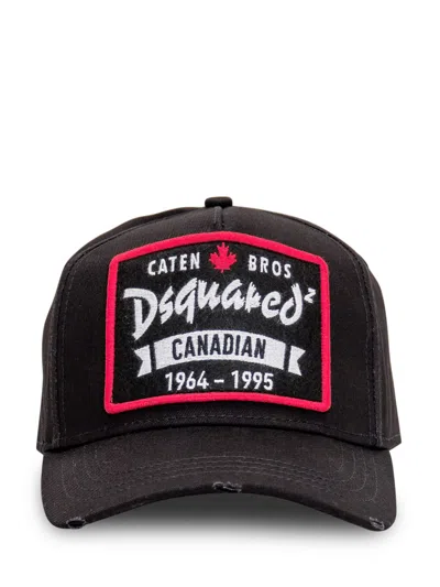 Dsquared2 Caten Bros Baseball Cap In Nero