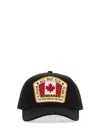 Dsquared2 Dsquared Black Cotton Baseball Cap In Black