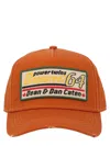 Dsquared2 Dsquared Men Baseball Hat With Logo Patch In Orange