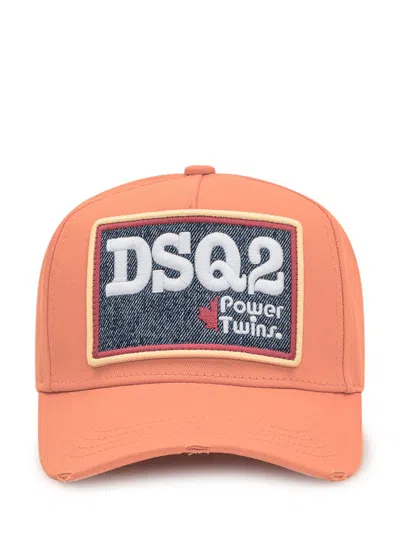 Dsquared2 Baseball Hat With Patch In Orange