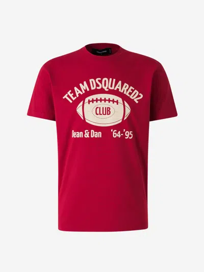 Dsquared2 Baseball Logo T-shirt In Contrasting Logo On The Front