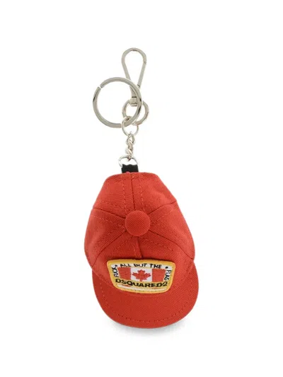 Dsquared2 Baseball-cap Keyring In Orange