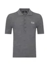 Dsquared2 Basic Knit Polo In Gray