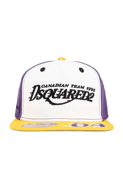 Dsquared2 Basket Baseball Cap In Viola Giallo