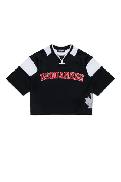 Dsquared2 Basketball Style Branded T-shirt In Black