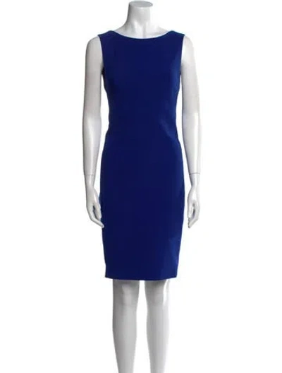Pre-owned Dsquared2 Bateau Neckline Knee-length Dress In Blue
