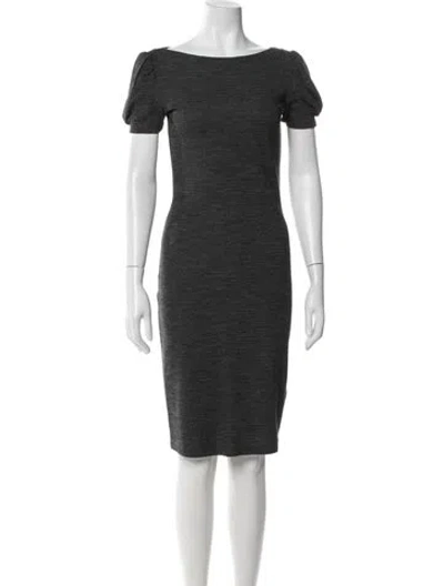 Pre-owned Dsquared2 Bateau Neckline Knee-length Dress In Gray