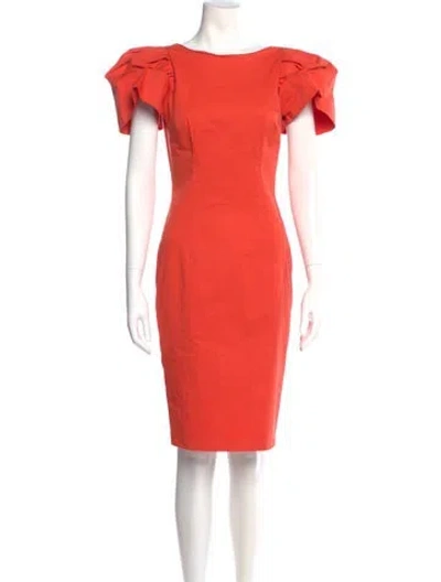 Pre-owned Dsquared2 Bateau Neckline Knee-length Dress In Orange