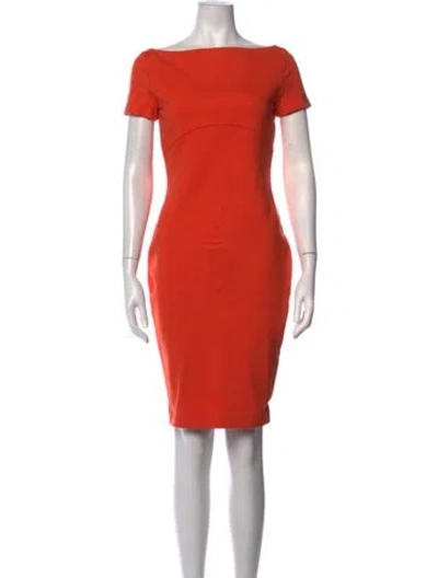 Pre-owned Dsquared2 Bateau Neckline Knee-length Dress In Orange