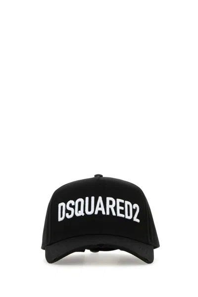 Dsquared2 Bcm066005c00001 Logo-embroidered Cotton Baseball Cap In Black