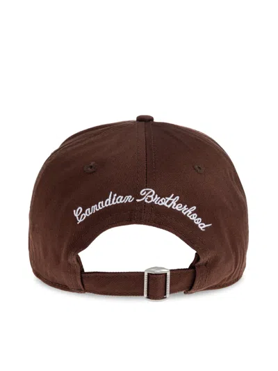 Dsquared2 Bcm097605c000015080 Embroidered Logo Baseball Cap In Brown