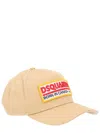 Dsquared2 Dsquared Baseball Hat With Logo Patch In Beige