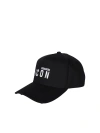 Dsquared2 Logo Printed Distressed Baseball Cap In Black