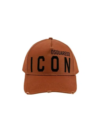 Dsquared2 Be Icon Baseball Cap In Brown