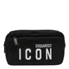 Dsquared2 Rectangular Beauty Case Icon Black In Nero/bianco
