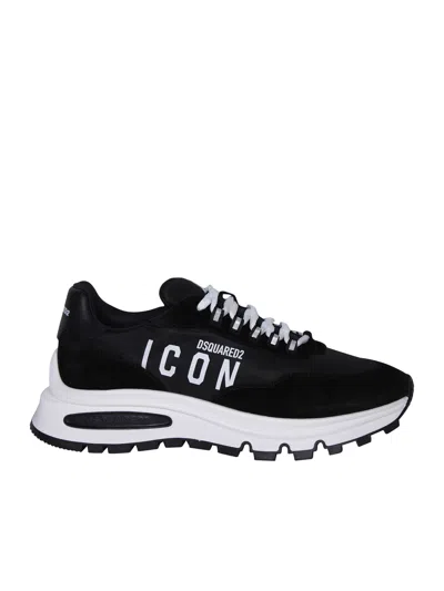 DSQUARED2 BE ICON BLACK SNEAKERS