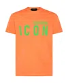 Dsquared2 Cotton T-shirt In Orange,green
