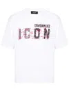 Dsquared2 Cotton T-shirt With Icon Scribble Print In Weiss