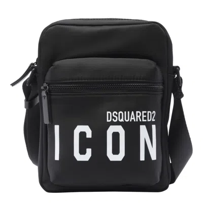 Dsquared2 Be Icon Crossbody Bag In Black