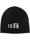 Dsquared2 Icon Beanie In Black
