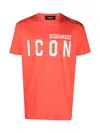 Dsquared2 Be Icon Logo T-shirt In Red